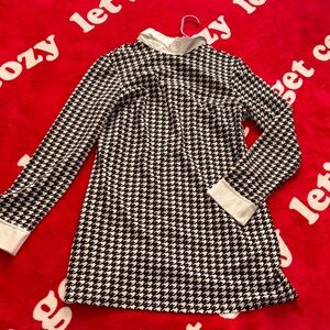 Black and White Houndstooth Dress